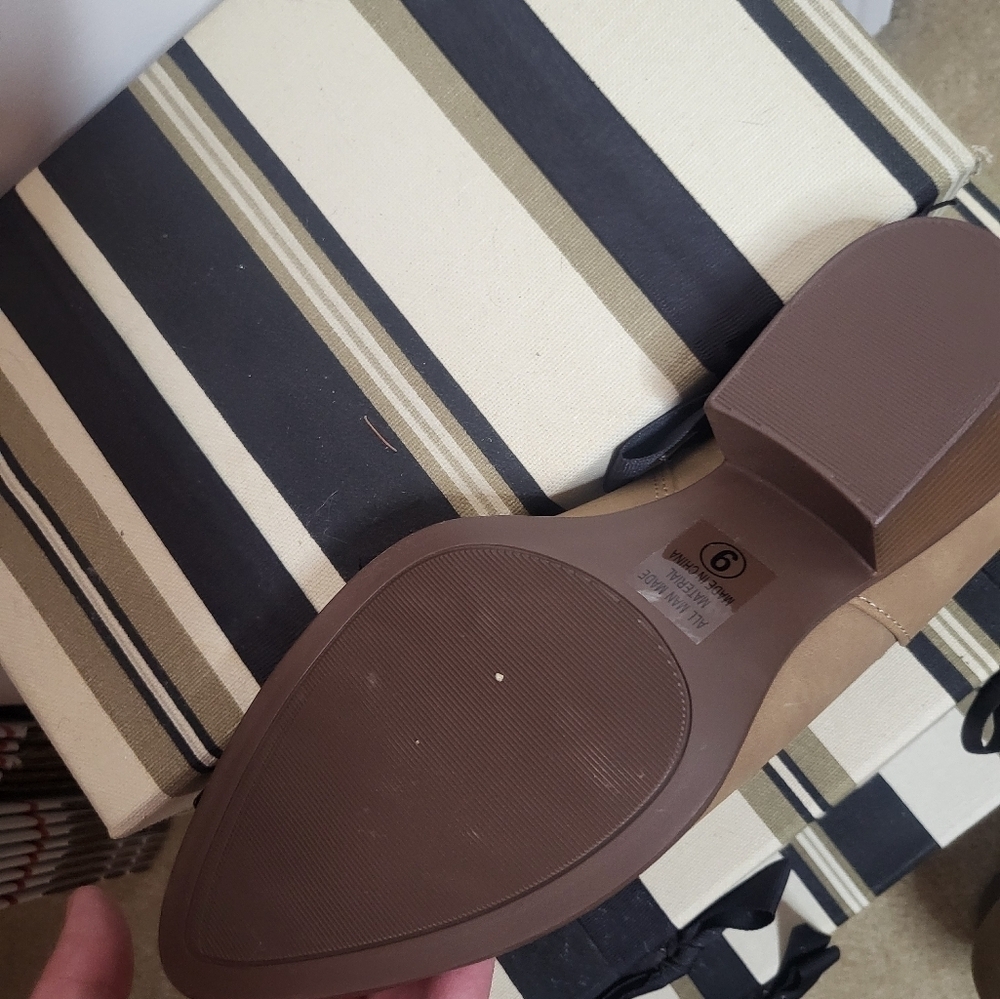 Soda tan faux suede ankle boots - Picture 5 of 5